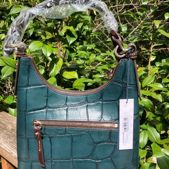 Dooney & Bourke Bryce Hobo Green Croc - New with tags! - Picture 2 of 6